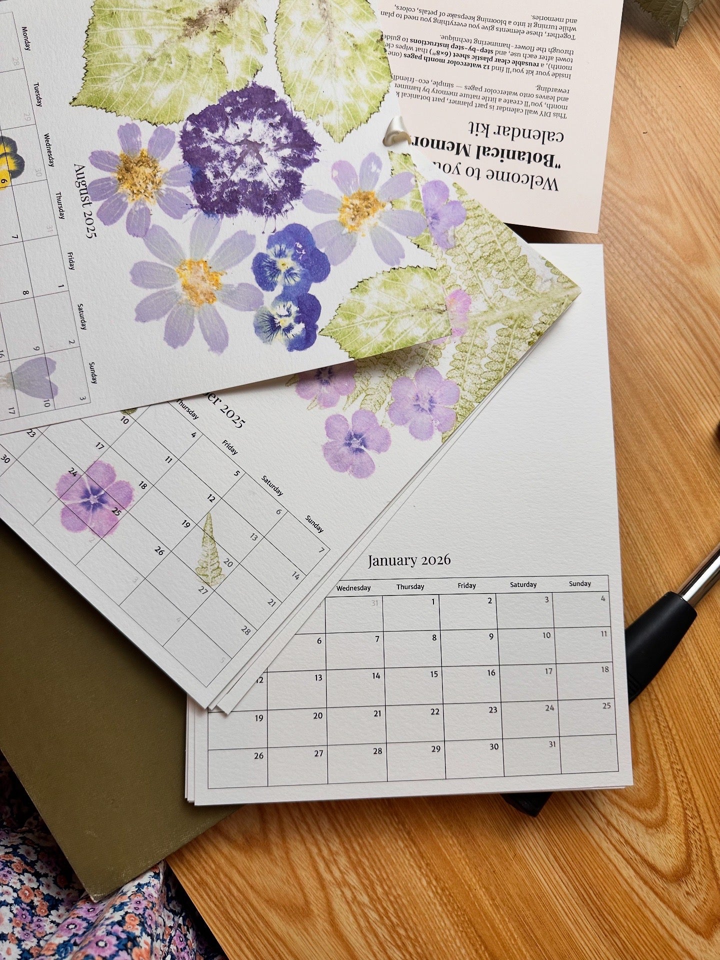 Botanical Memories – Wall Calendar DIY kit