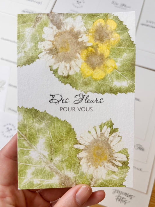 Des fleurs pour vous finished card example