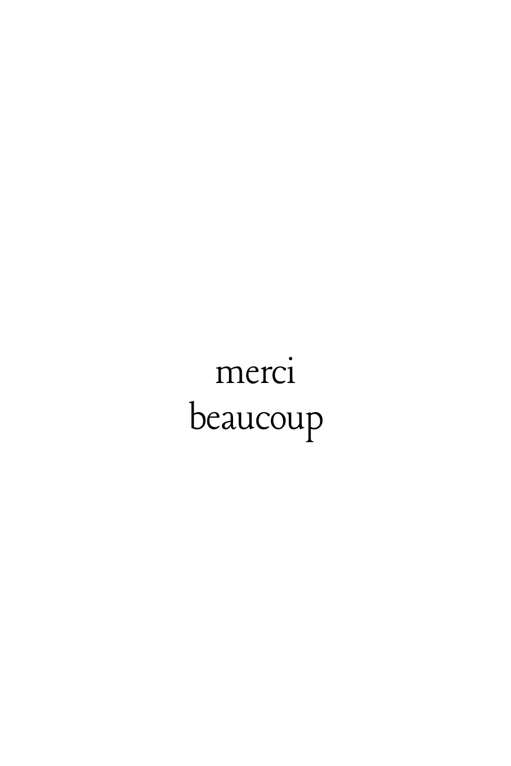 Merci beaucoup