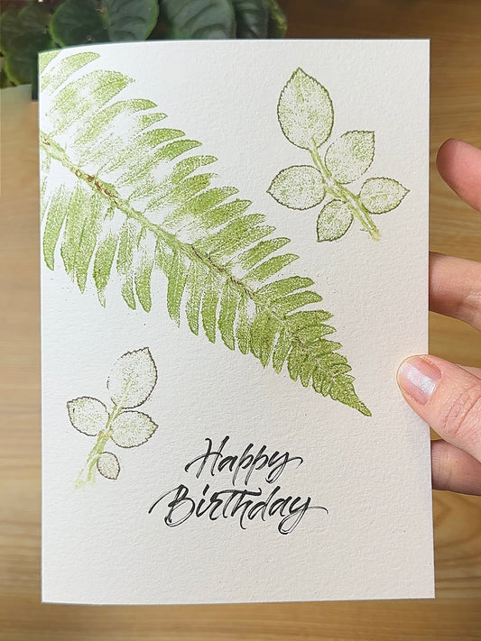 Happy Birthday (bottom) finished card example