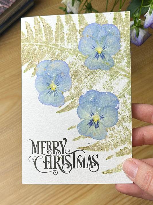 Merry Christmas (bottom left) finished card example
