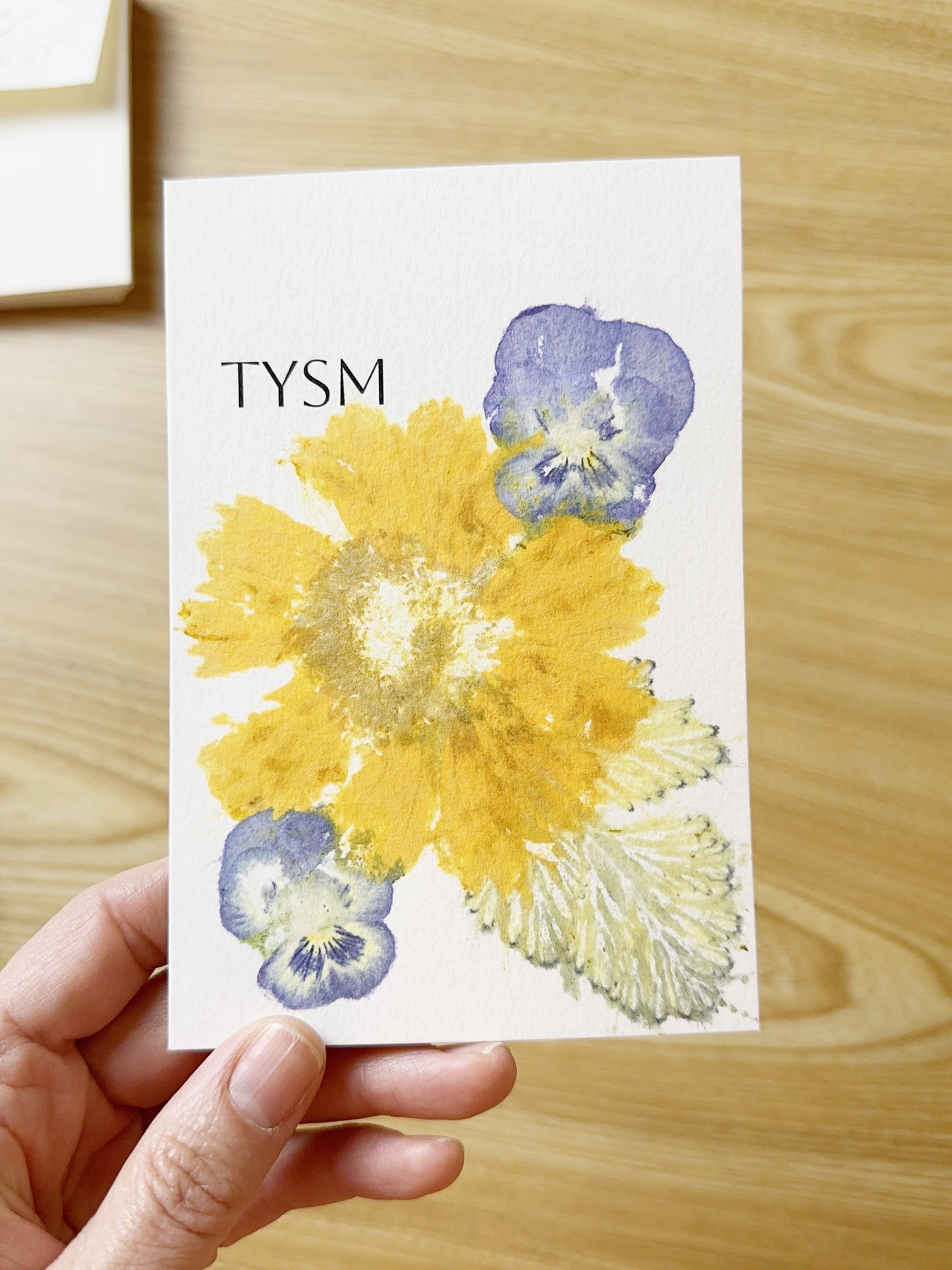 TYSM finished card example