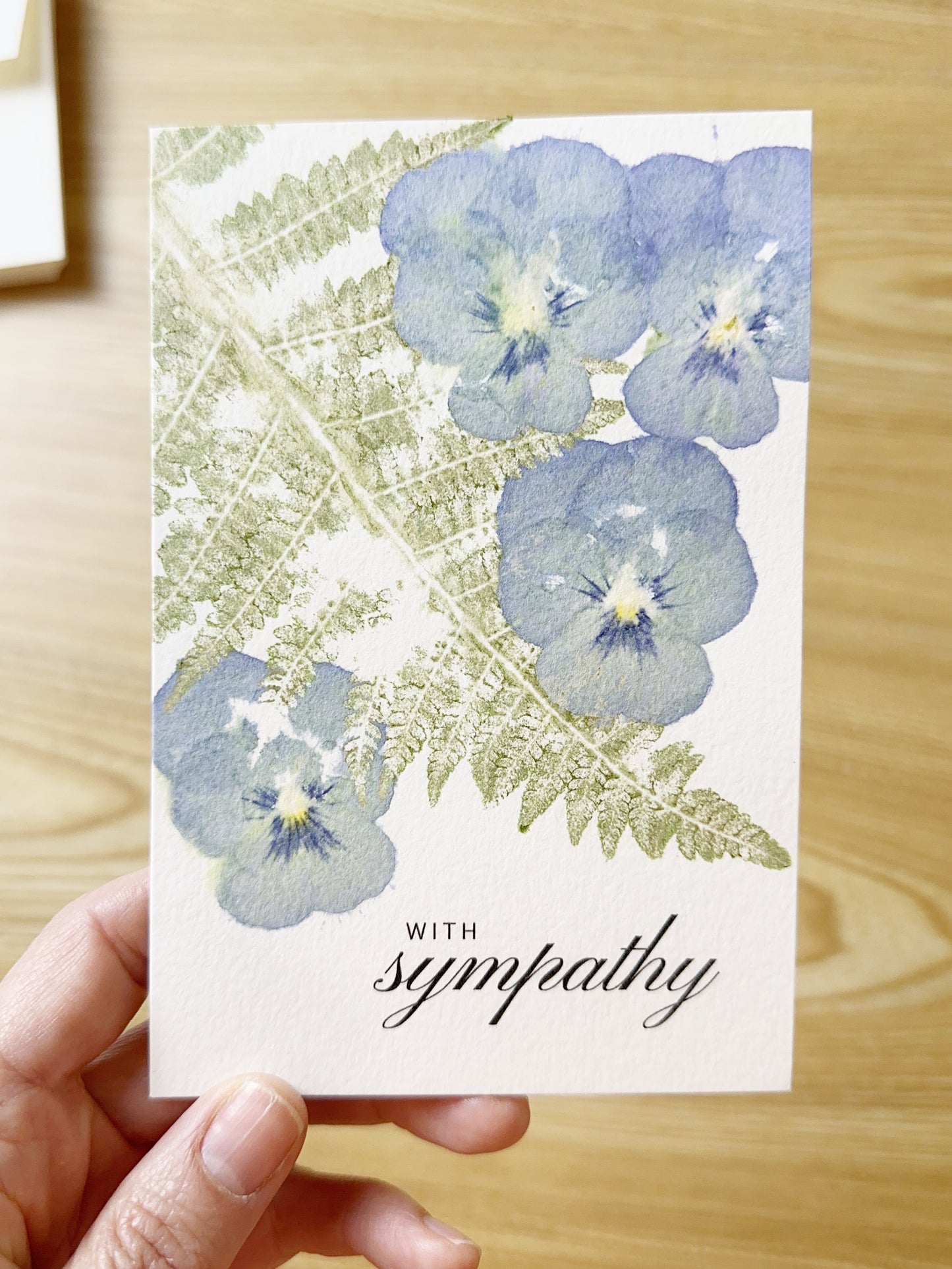 With sympathy finished card example