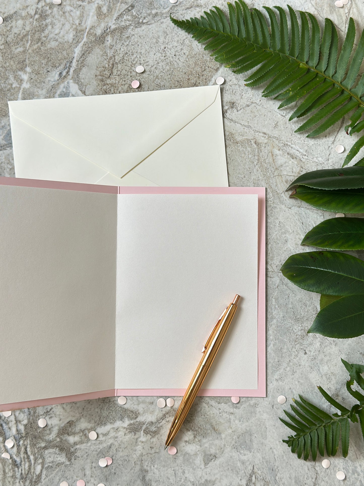 Fern + Coleus Leaves Original Greeting Card