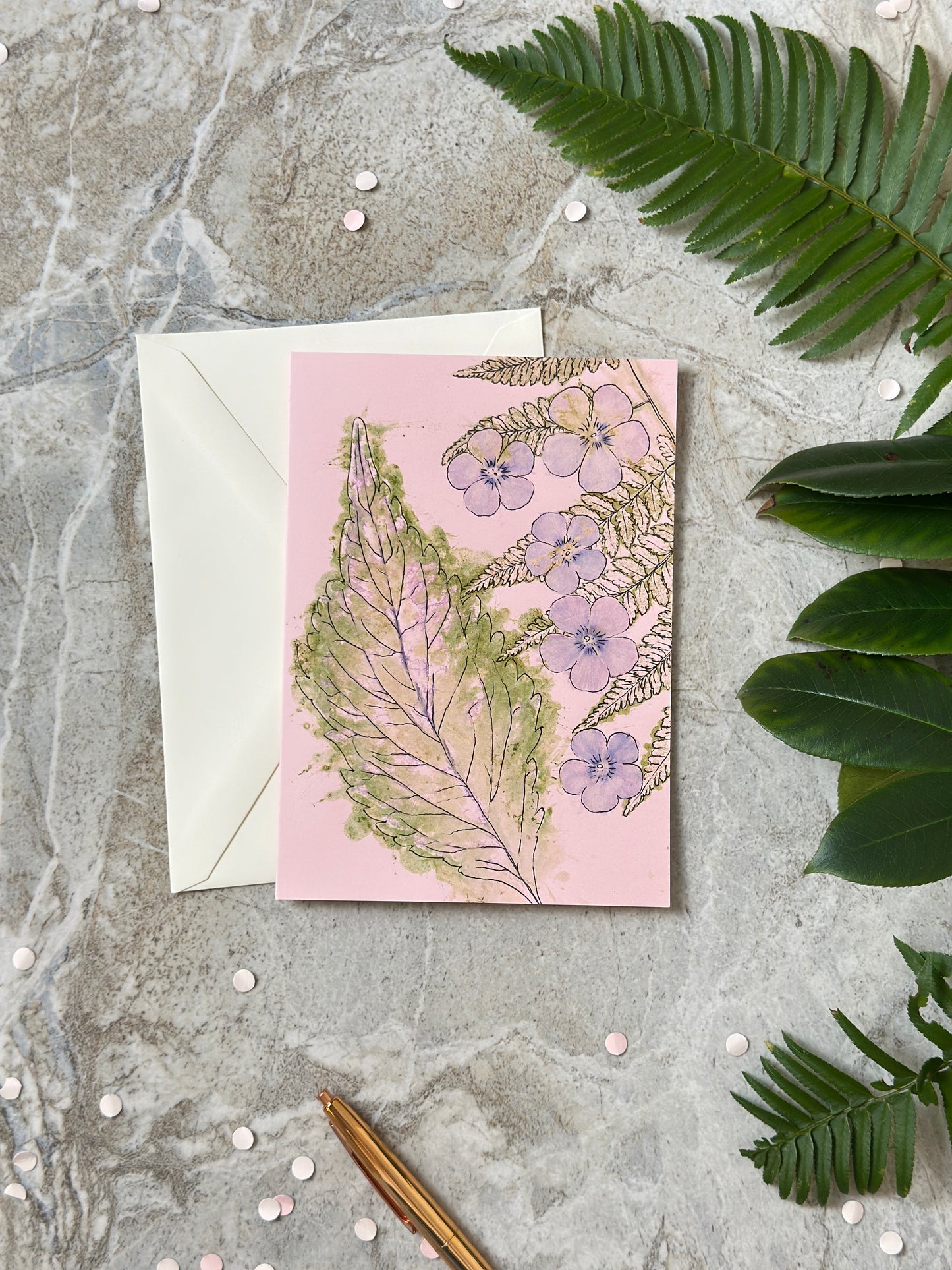 Original Hammered Botanicals Greeting Card