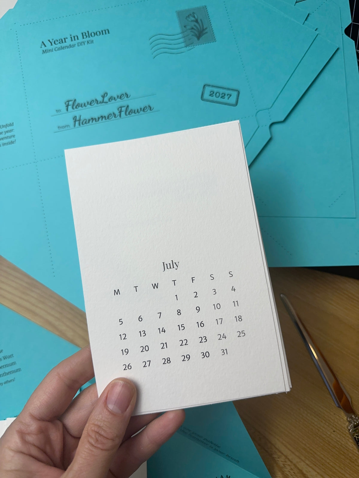 A Year in Bloom: Mini Watercolor Calendar