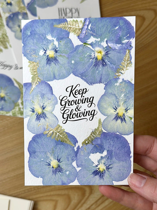 Keep Growing & Glowing finished card example