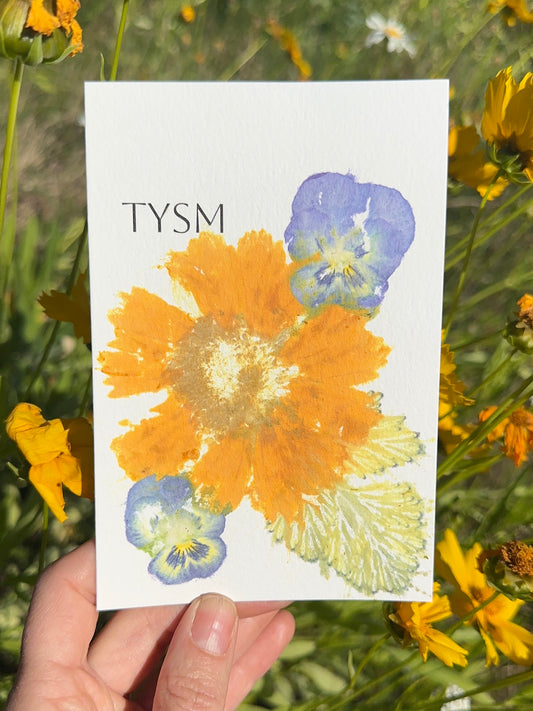 TYSM finished card example