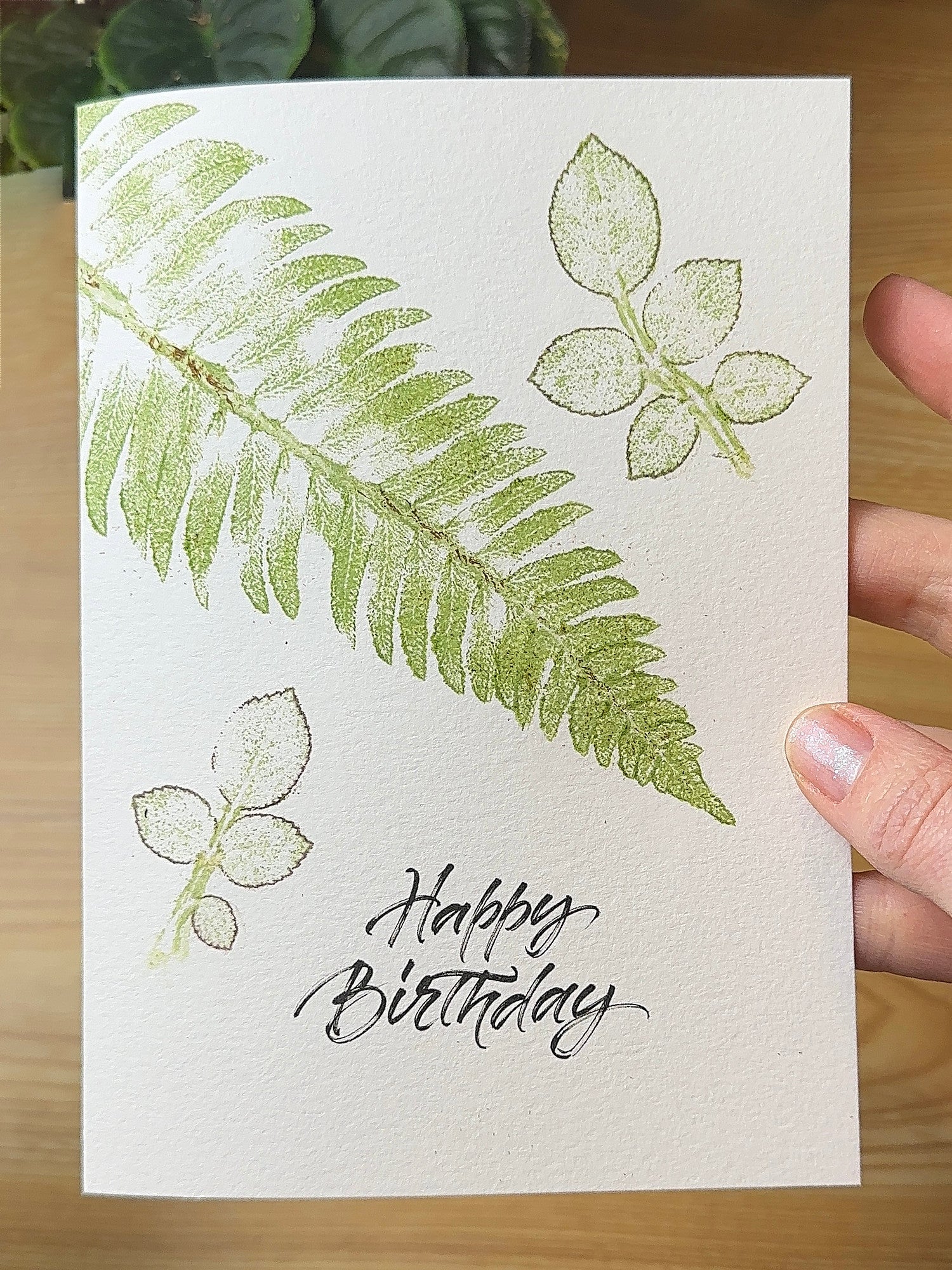 Happy Birthday (bottom) finished card example