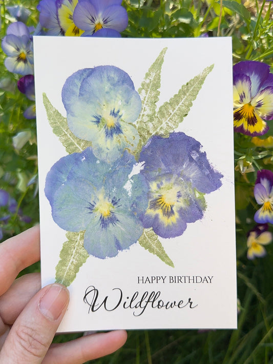 Happy Birthday Wildflower finished card example