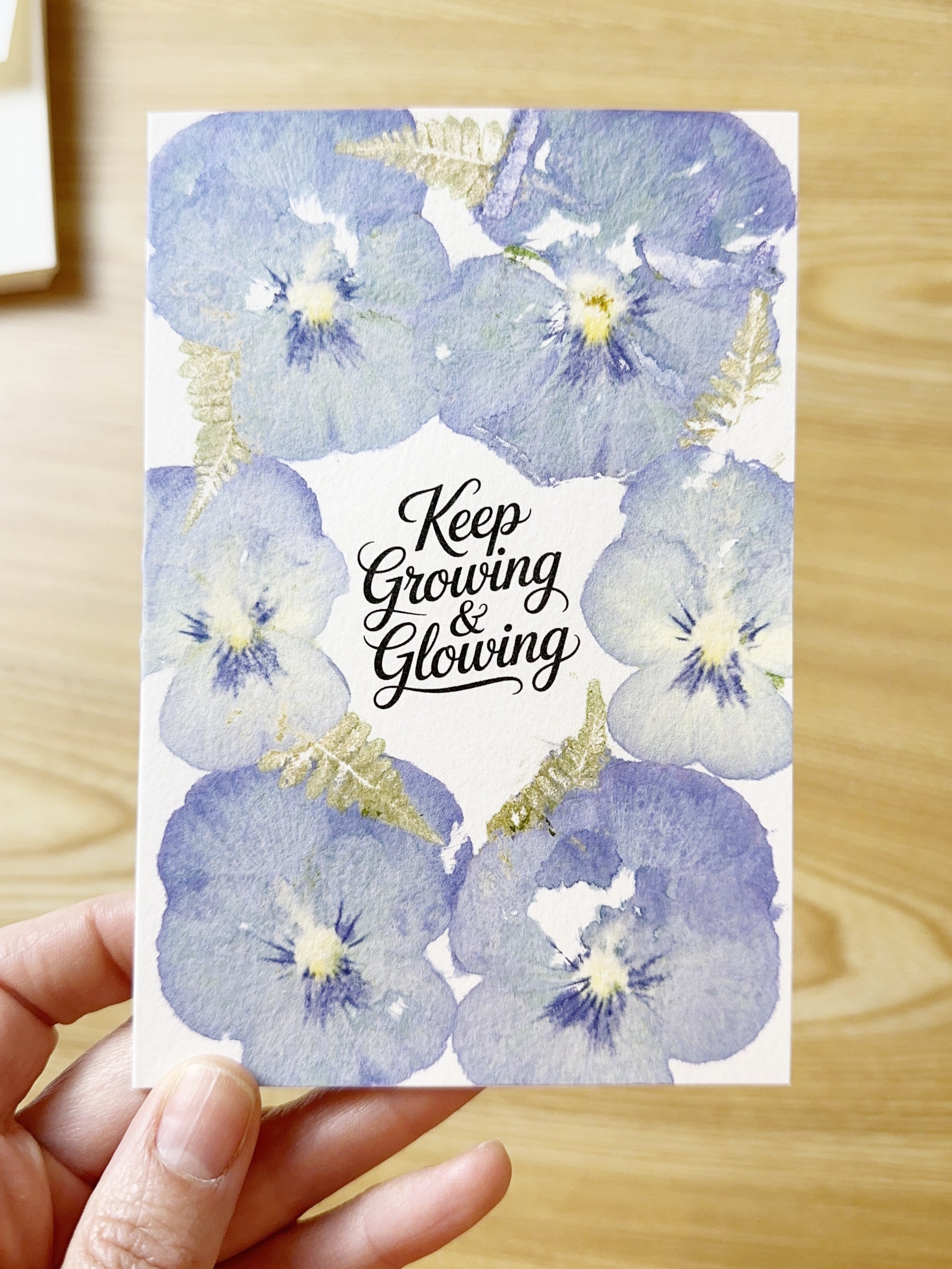 Keep Growing & Glowing finished card example