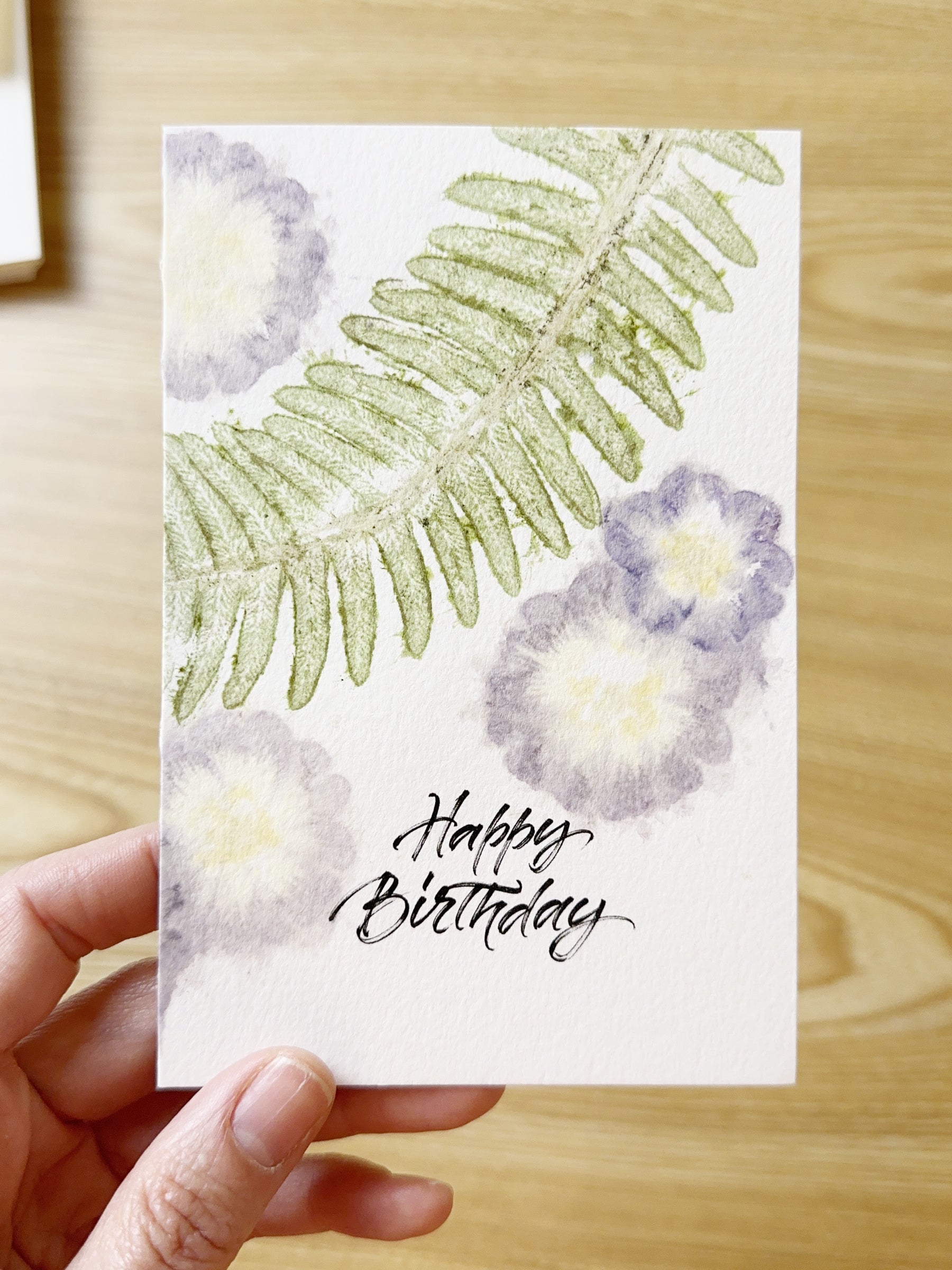 Happy Birthday (bottom right) finished card example