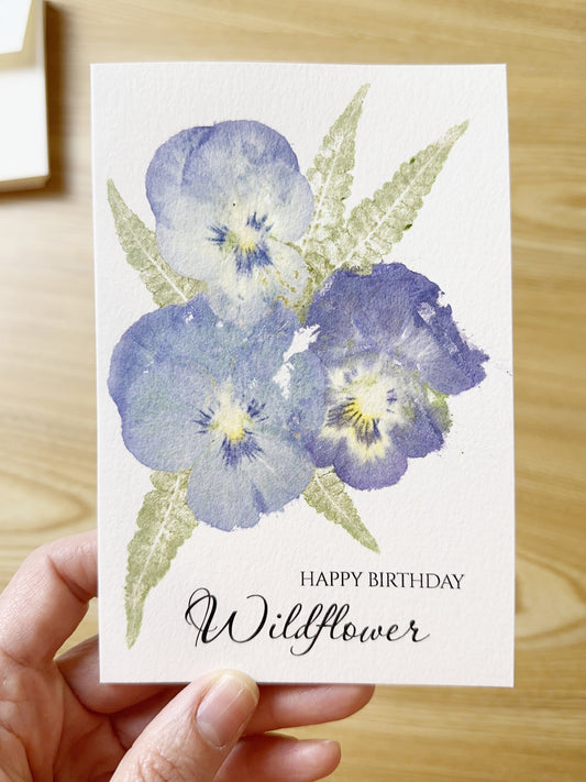 Happy Birthday Wildflower finished card example