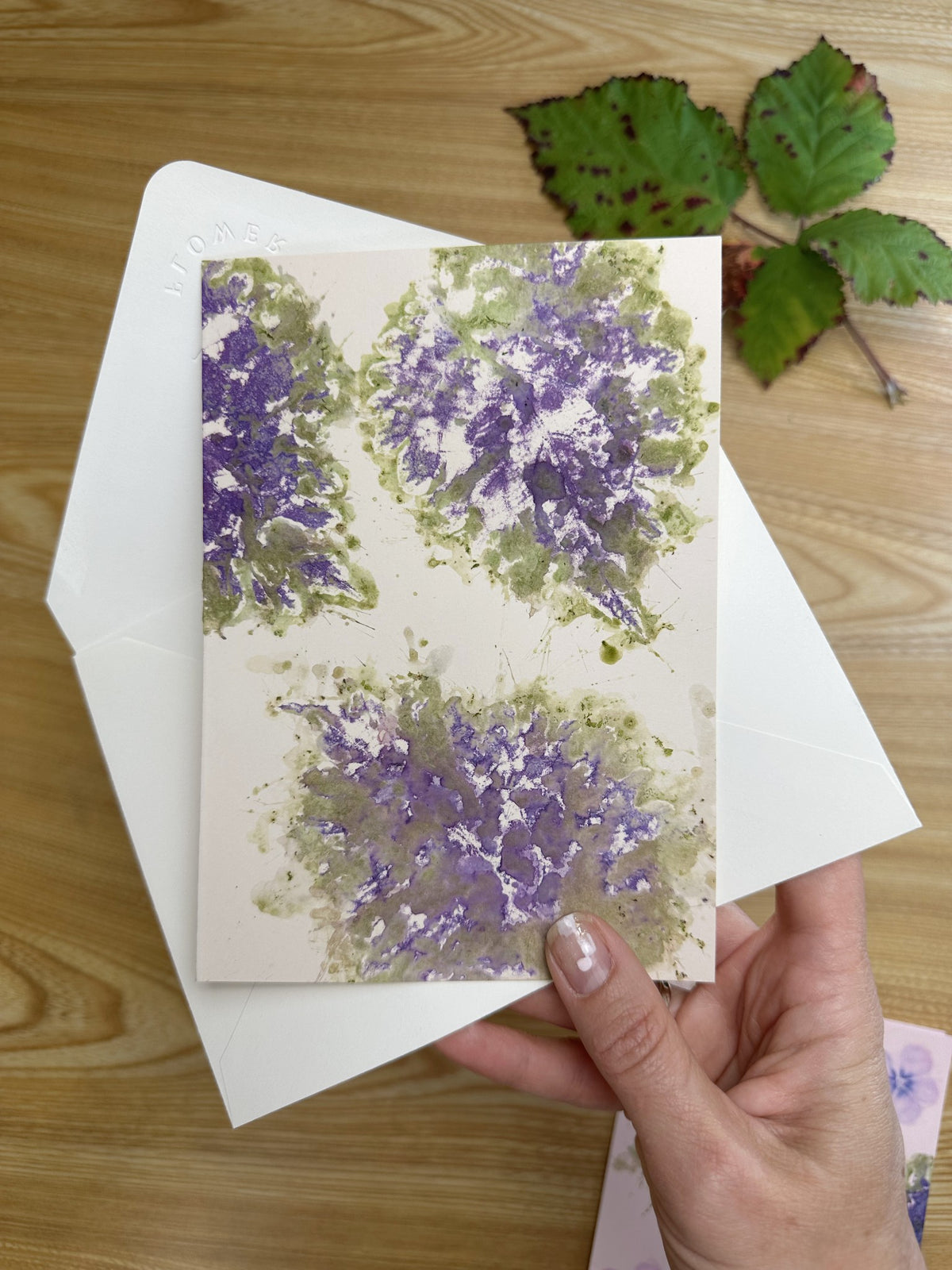 Coleus. Blush pink cardstock