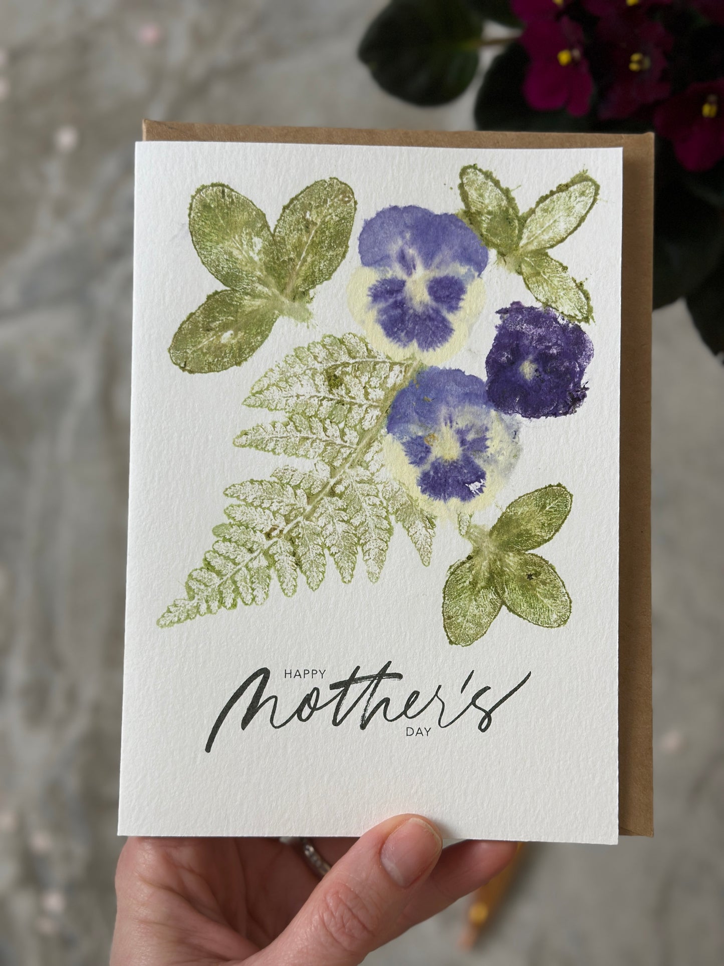 Hammered Flowers Mother’s Day Card