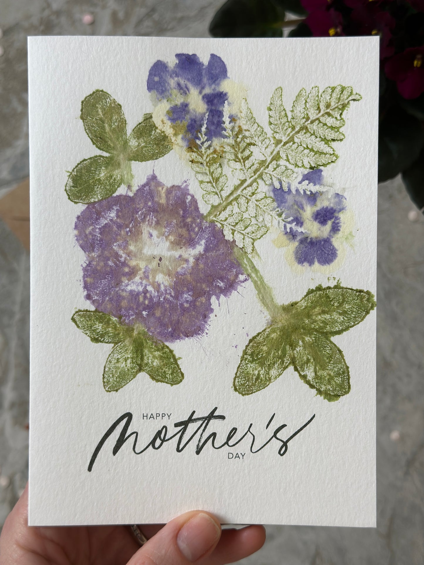 Hammered Flowers Mother’s Day Card