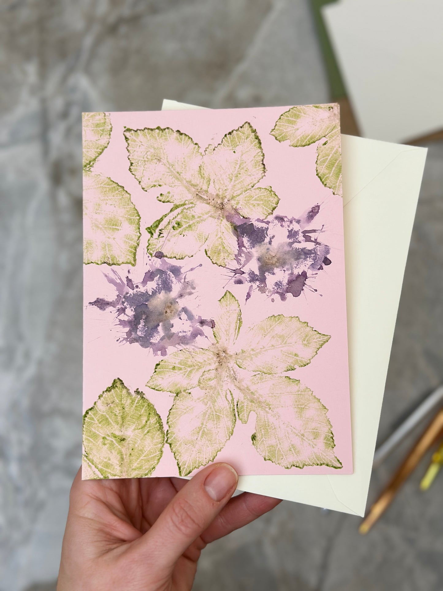 Blush of Blackberry & Violet Greeting Card