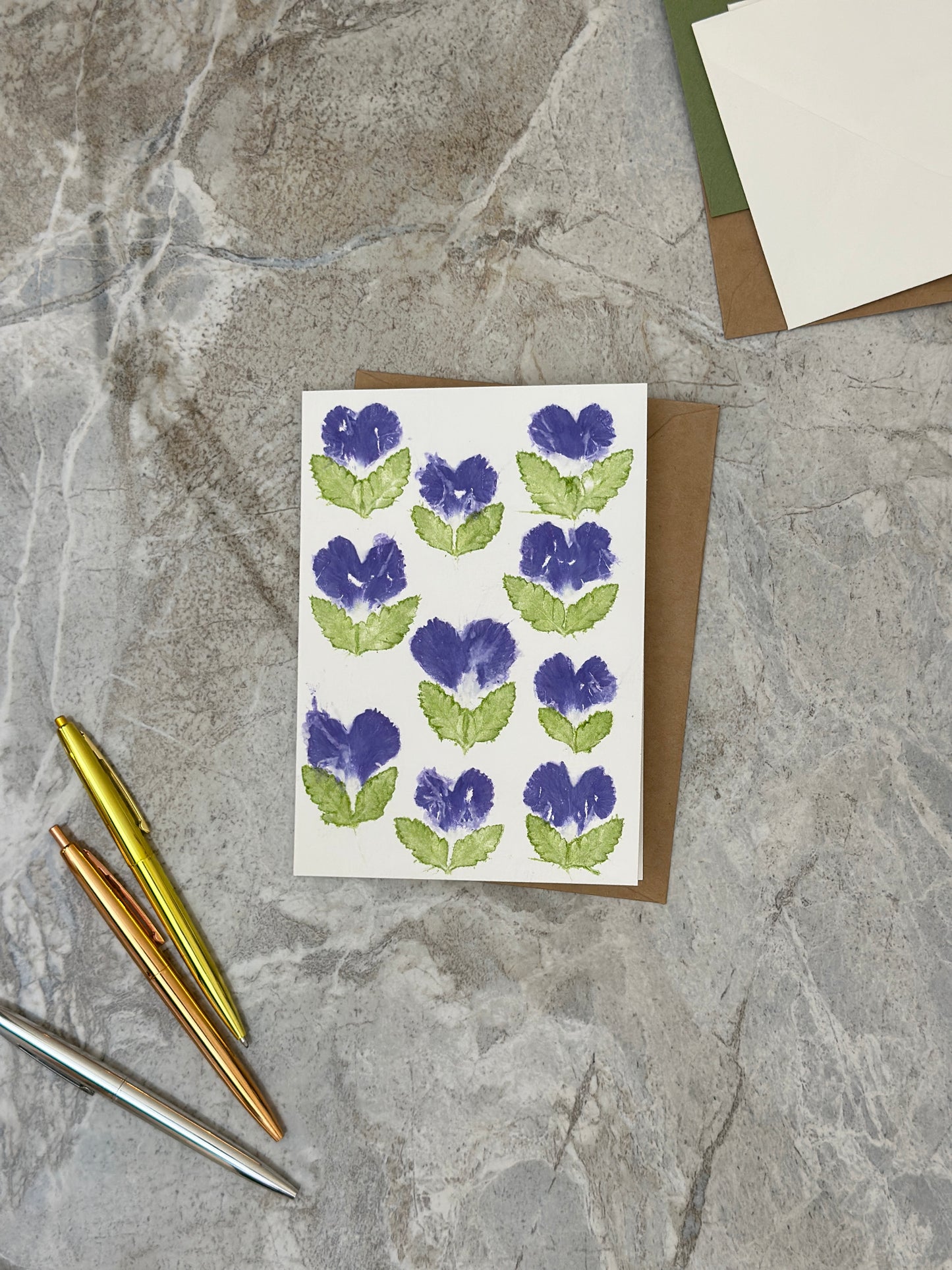 Blue Bloom Botanical Greeting Card