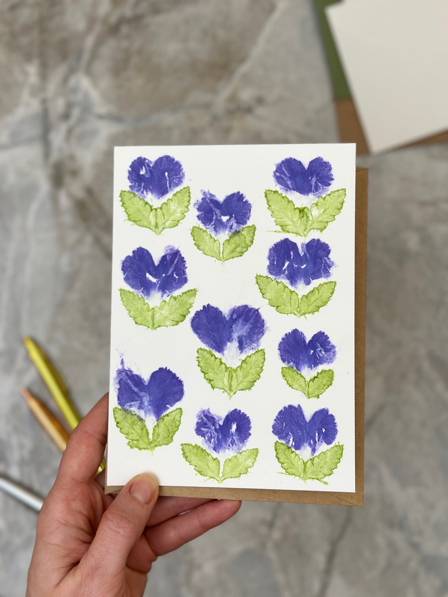 Blue Bloom Botanical Greeting Card