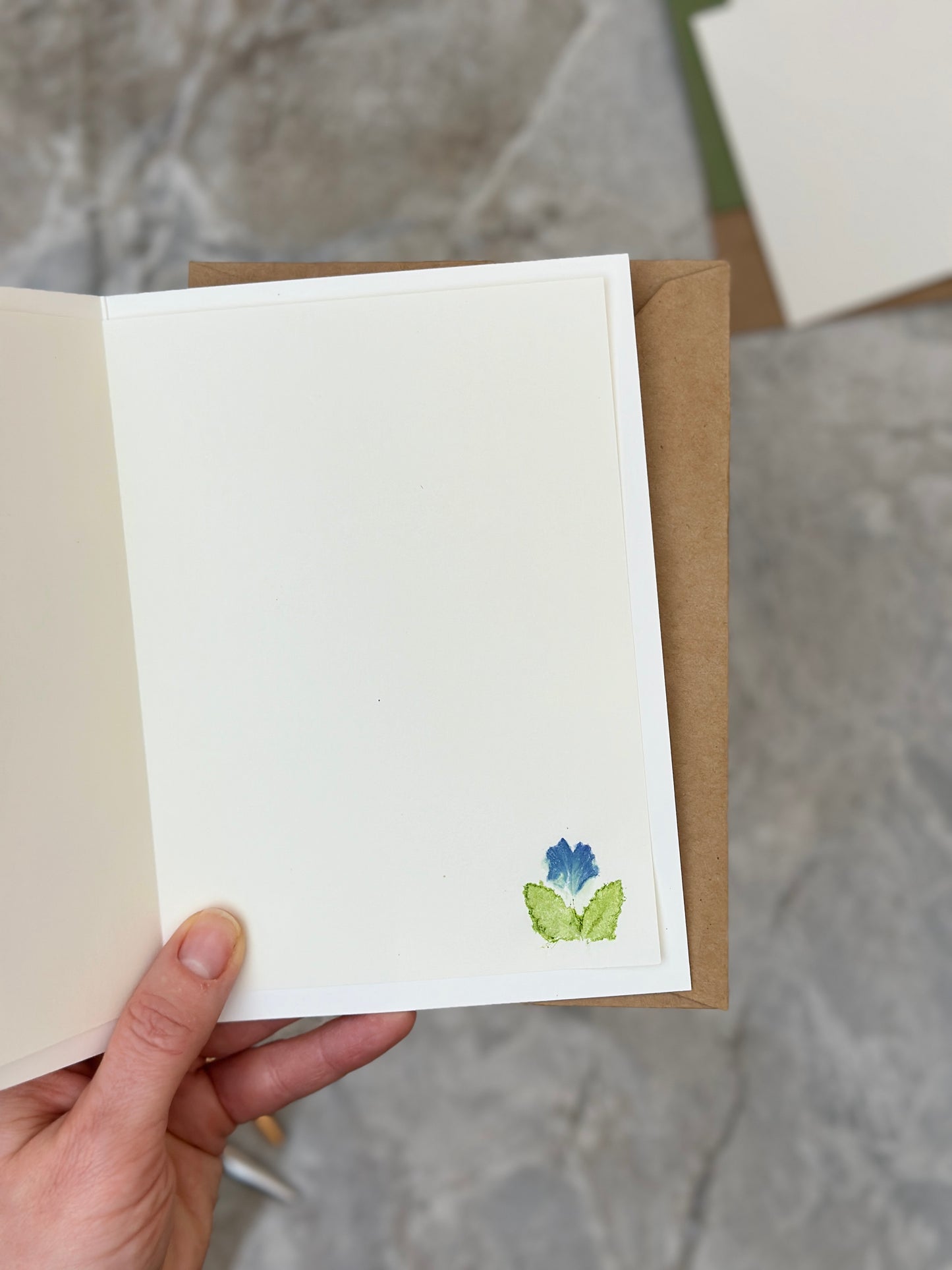 Blue Bloom Botanical Greeting Card