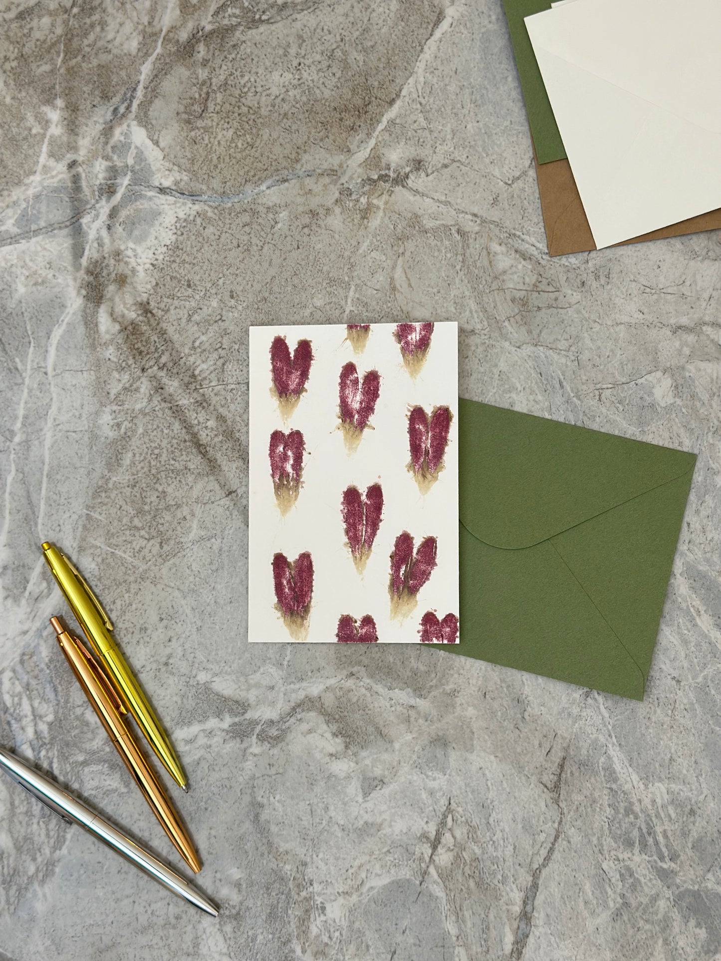 Crimson Hearts Greeting Card