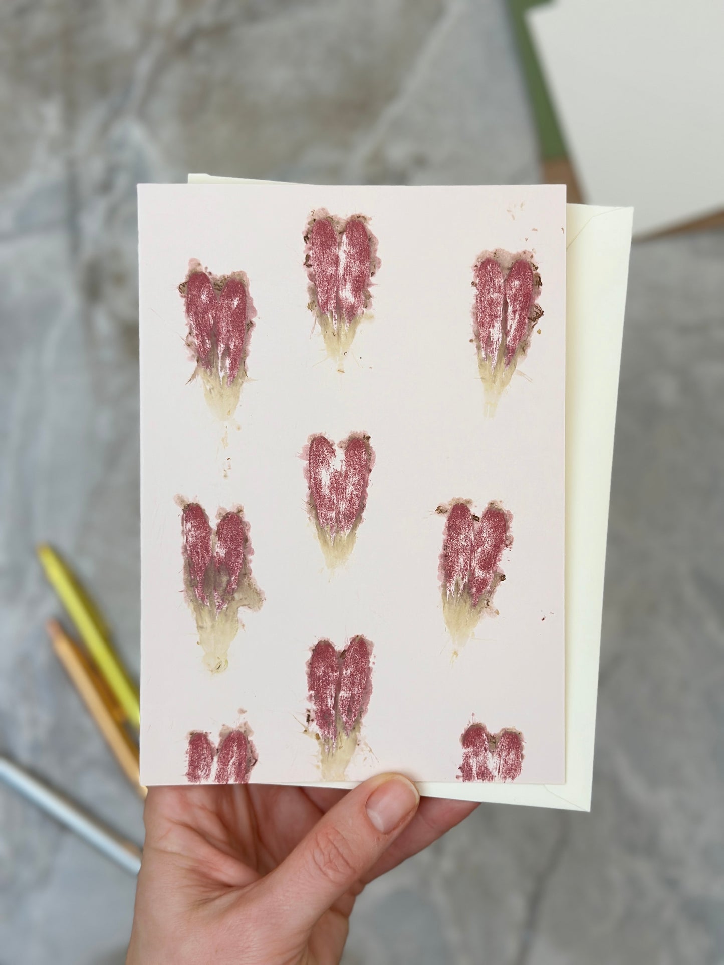 Crimson Hearts Greeting Card