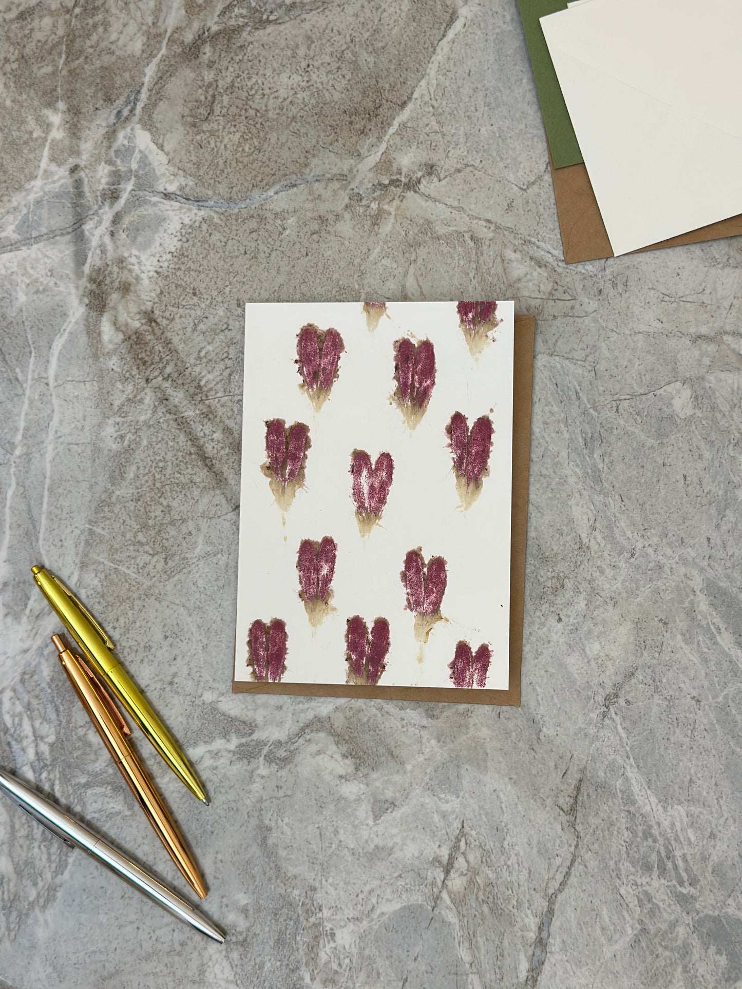 Crimson Hearts Greeting Card