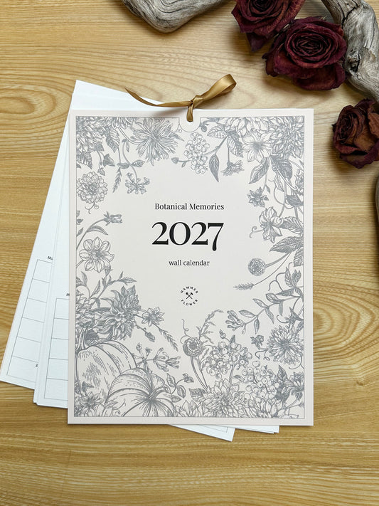 Botanical Memories – Watercolor Paper Wall Calendar