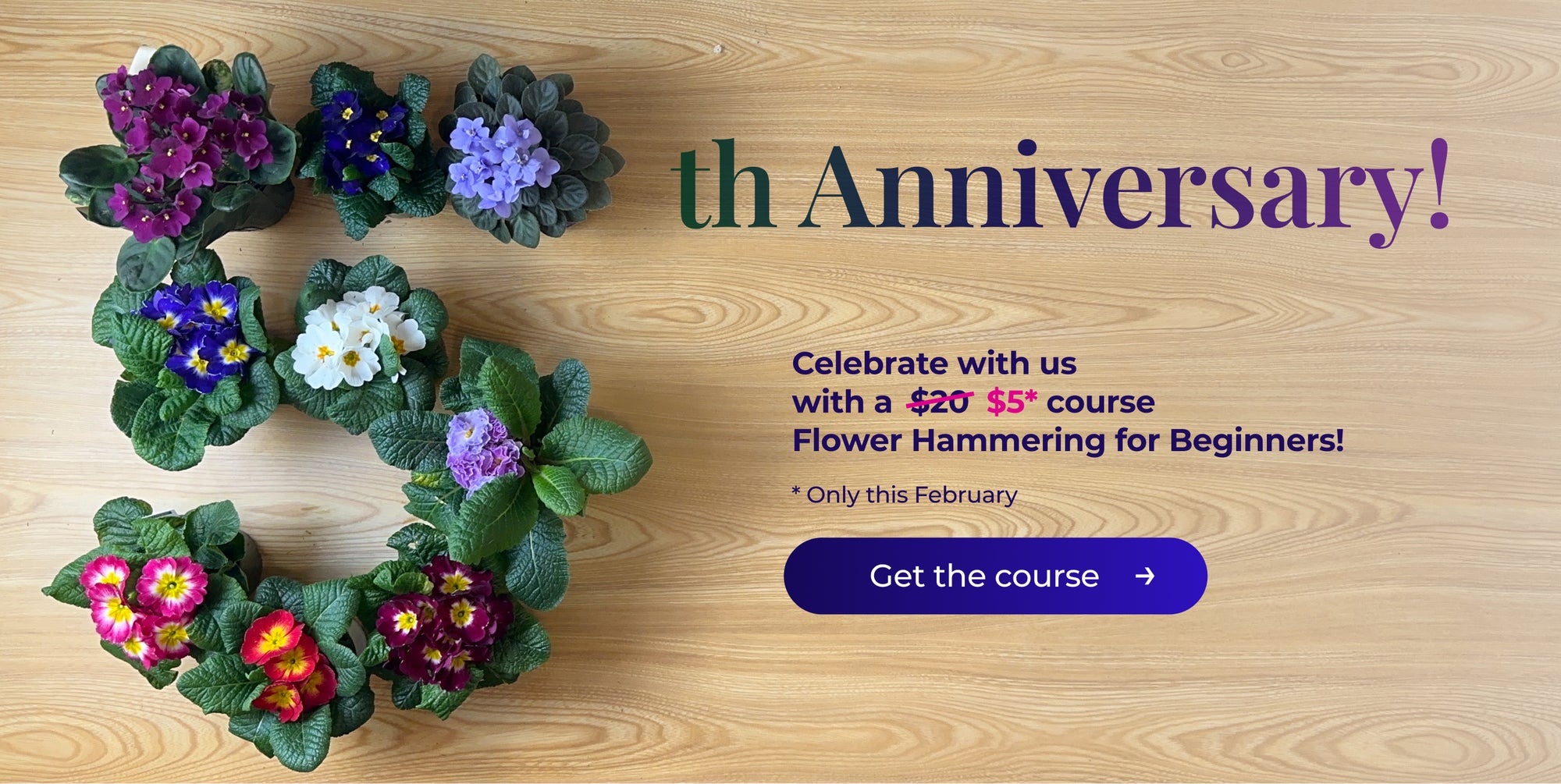 5th Anniversary - $5 Course