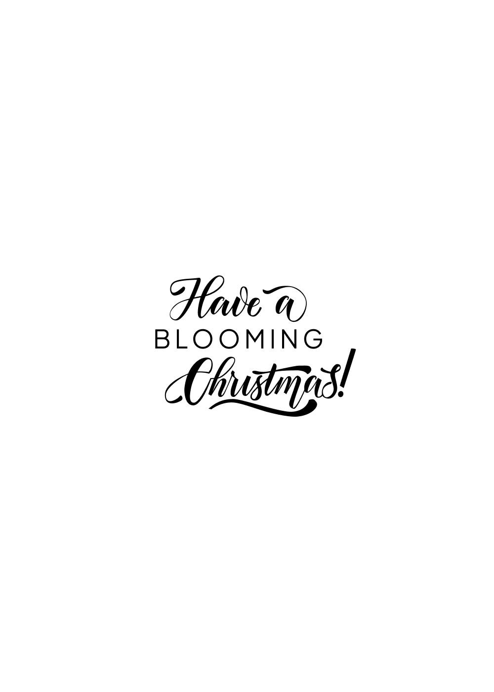 Have a Blooming Christmas!